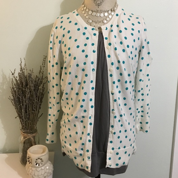 Merona Polkadot Cardiagan - Picture 1 of 3